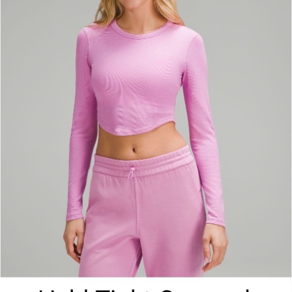 lululemon athletica hold tight cropped long sleeve top